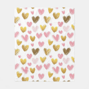 cute beautiful pattern for valentine's day fleece blanket