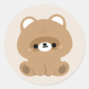 Cute Beaver Classic Round Sticker
