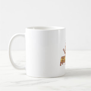 Cute Beaver Construction Cartoon Work In Progress Coffee Mug