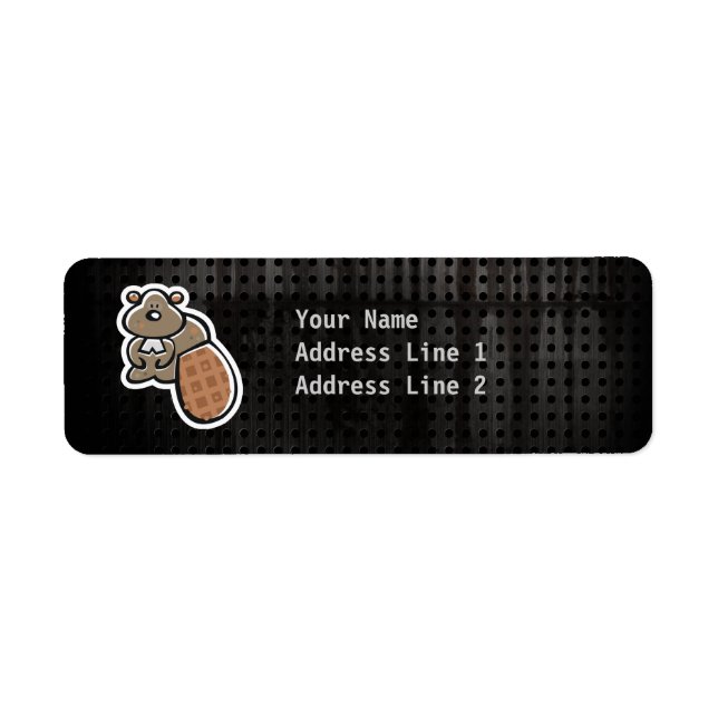 Cute Beaver; Cool Return Address Label (Front)