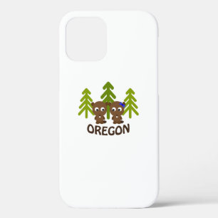 Cute Beaver Couple Oregon iPhone 12 Case