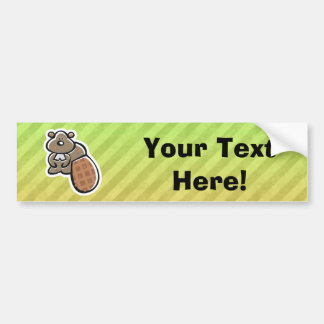 Cute Beaver Design Bumper Sticker