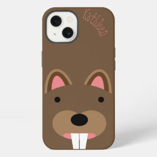 Cute Beaver Face Customisable iPhone 13 Case