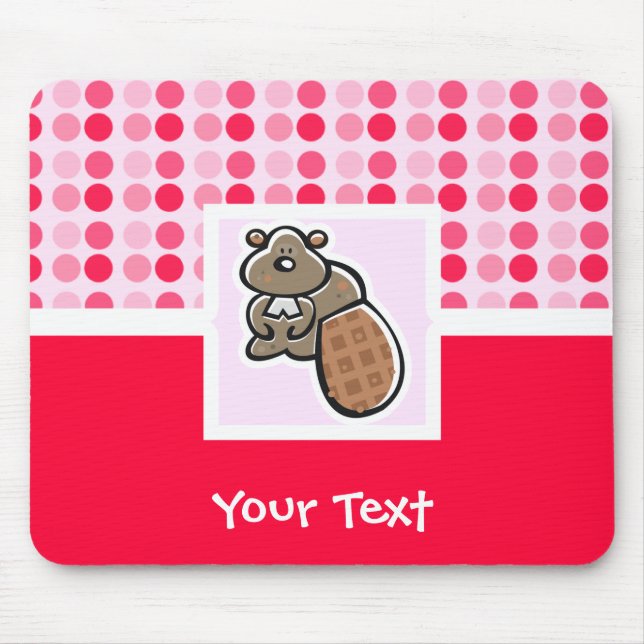 Cute Beaver Mouse Pad (Front)