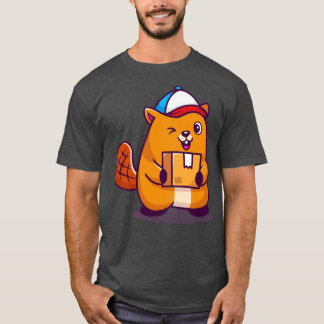 Cute Beaver Shipping Package T-Shirt