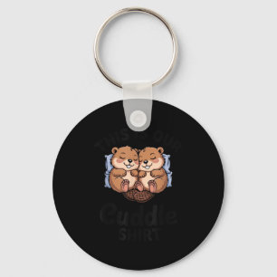 Cute Beavers Holding Hands This Is Our Cuddle  Key Ring