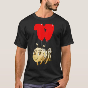 Cute Bee 11th Birthday Kids Balloon Party T-Shirt