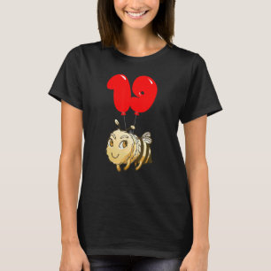 Cute Bee   19th Birthday   Kids Balloon Party T-Shirt