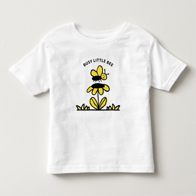 Cute Bee and Flower Toddler T-Shirt (Front)