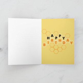 Cute Bee and Honeycomb Birthday Card