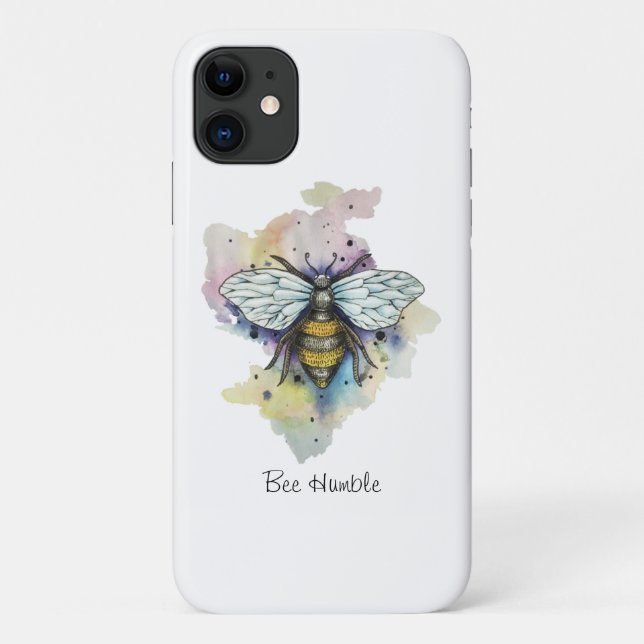 Cute Bee And Rainbow Wash Case-Mate iPhone Case (Back)
