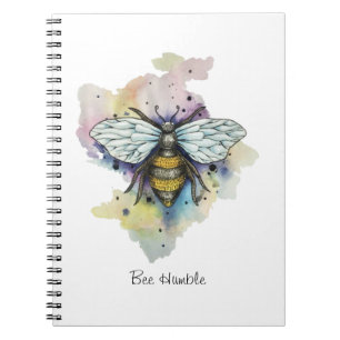 Cute Bee And Rainbow Wash Notebook