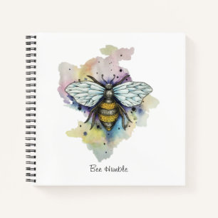 Cute Bee And Rainbow Wash Notebook