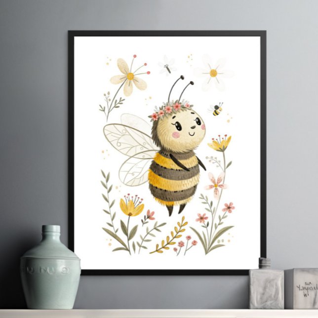 Cute Bee Art Print (Creator Uploaded)
