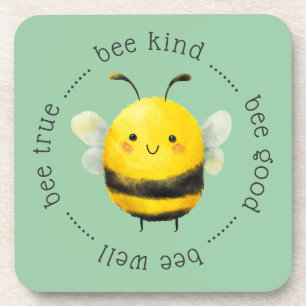 Cute Bee Attitudes beverage coaster