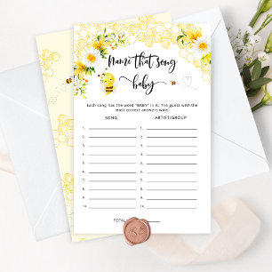 Cute bee baby shower name that song baby game