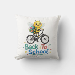 Cute Bee Back To Schoo Cushion