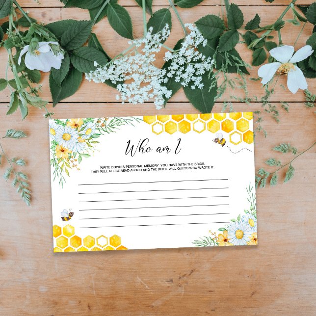 Cute bee Bridal shower game Stationery (Creator Uploaded)