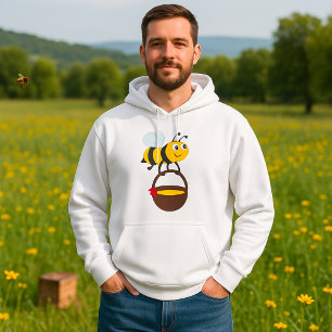 Cute Bee Carrying Honey Pot with Flower Hoodie