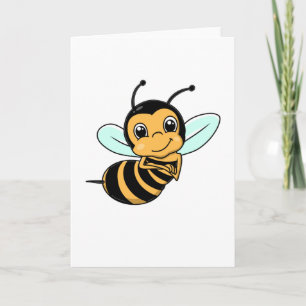 Cute Bee Cartoon Card