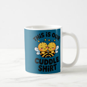 Cute Bee Couple Cuddle Funny Romantic Coffee Mug