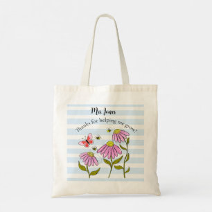Cute Bee & Flower Teacher Tote Bag Teaching is