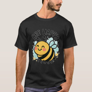 Cute Bee Happy Cartoon T-Shirt