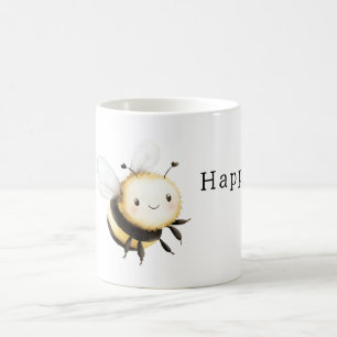 Cute Bee Happy   Coffee Mug