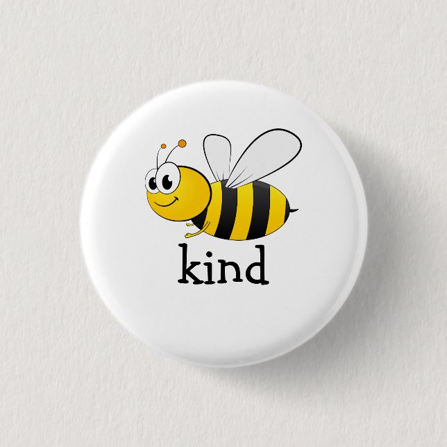 Cute Bee Kind  3 Cm Round Badge (Front)