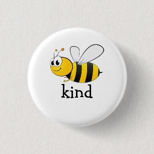 Cute Bee Kind 3 Cm Round Badge