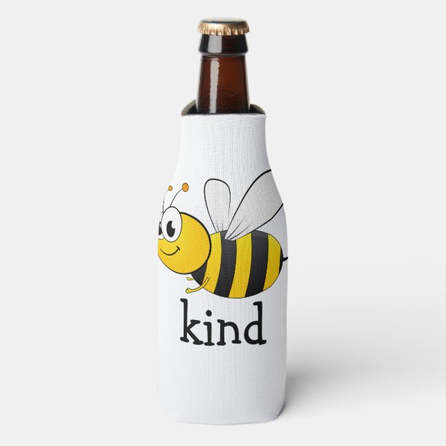 Cute Bee Kind  Bottle Cooler (Bottle Front)