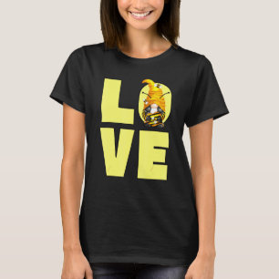 Cute Bee Kind Gnome For Women Heart And Love For H T-Shirt