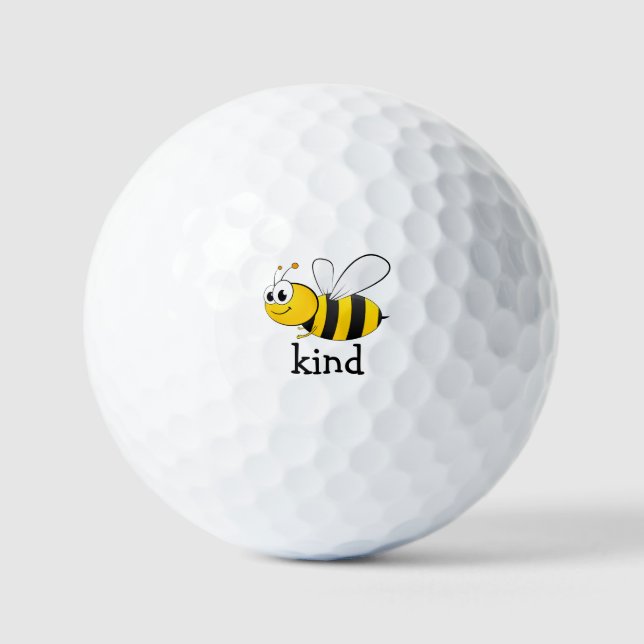 Cute Bee Kind  Golf Balls (Front)