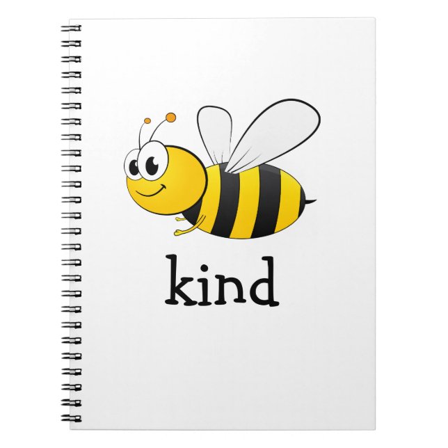 Cute Bee Kind  Notebook (Front)