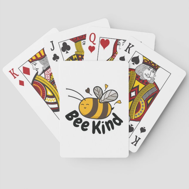 Cute Bee Kind Playing Cards (Back)