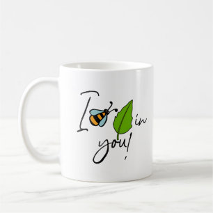 Cute Bee Leaf In You Funny Positive Pun Quote Coffee Mug
