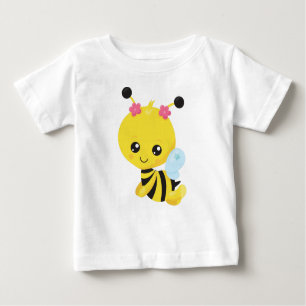 Cute Bee, Little Bee, Honey Bee, Flowers Baby T-Shirt