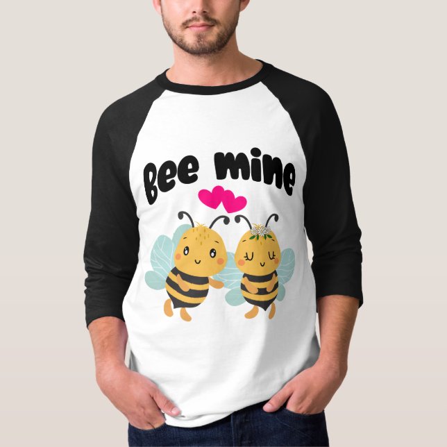 Cute «Bee mine» design T-Shirt (Front)