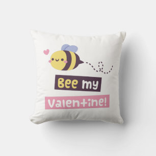 Cute Bee My Valentine, Be My Valentine Cushion