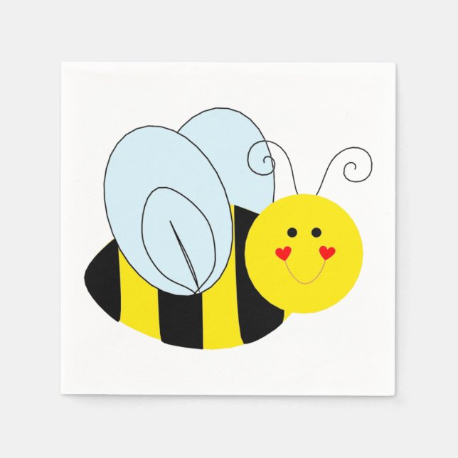 Cute Bee Napkin (Front)