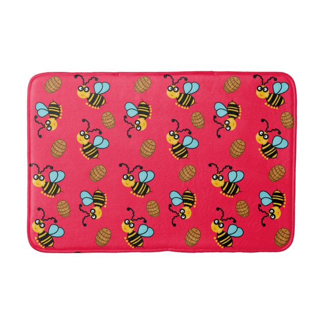 Cute bee pattern bath mat (Front)