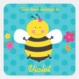 Cute Bee Personalised Sticker
