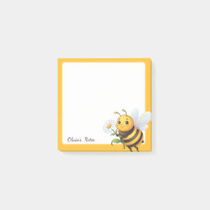 Cute Bee Personalised Sticky Notes