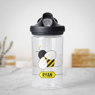 Cute Bee Personalised Water Bottle for kid