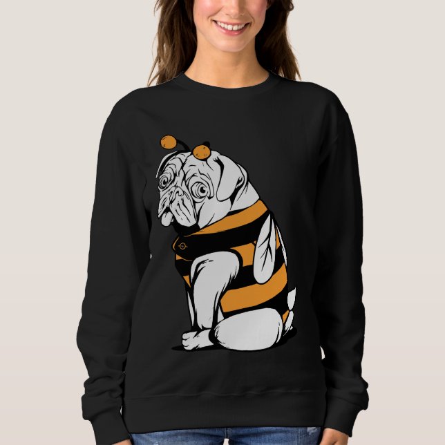 Cute Bee Pug Classic T-Shirt 893 Sweatshirt (Front)