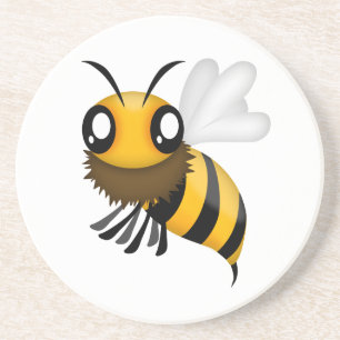 Cute Bee Sandstone Drink Coaster