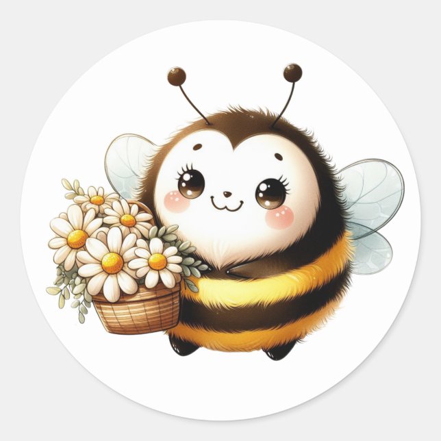 Cute Bee Stickers (Front)