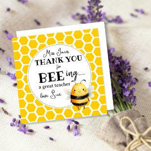 Cute Bee Teacher thank you Card