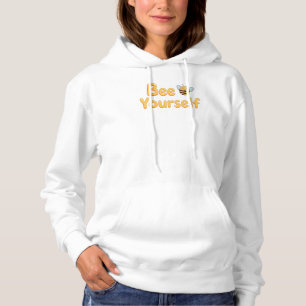 Cute "Bee Yourself" Pun with Bumblebee Hoodie