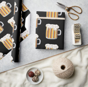 Cute Beer Pattern Wrapping Paper